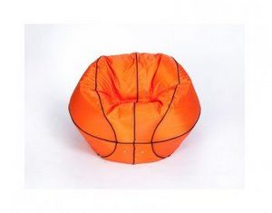 Кресло-мешок Баскетбольный мяч малый оранжево-черное в Асбесте - asbest.ok-mebel.com | фото 1