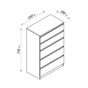 2.03.02.070.4 КАСТОР комод 5 ящиков RU серый в Асбесте - asbest.ok-mebel.com | фото 2