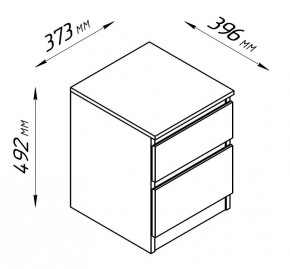 2.03.03.050.4 КАСТОР тумба 2 ящика RU серая в Асбесте - asbest.ok-mebel.com | фото 3
