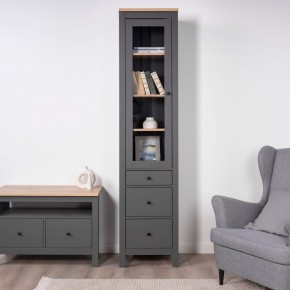 2.08.07.120.15 САГА шкаф с витриной 50 серый/ясень RU в Асбесте - asbest.ok-mebel.com | фото 3