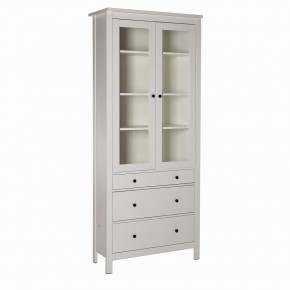 2.08.07.130.1 САГА шкаф с витриной 90 белый RU в Асбесте - asbest.ok-mebel.com | фото