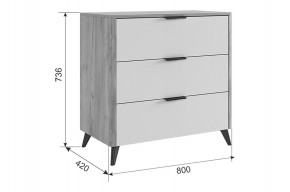 АДАМ К2 Спальный гарнитур (графит) в Асбесте - asbest.ok-mebel.com | фото 5