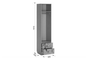 Шкаф комбинированный с ящиком 1-створчатый Амели арт. MDA-02.0739 в Асбесте - asbest.ok-mebel.com | фото 4