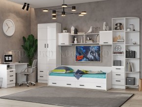 ВЕГА NEW Антресоль (Белый глянец/белый) в Асбесте - asbest.ok-mebel.com | фото 3