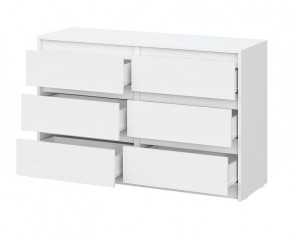 АЙДЕН КМ06-1200 Комод 6 ящиков (белый) в Асбесте - asbest.ok-mebel.com | фото 2