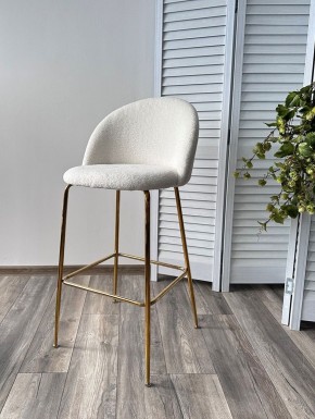 Барный стул GLADE NINI-01 Белый, teddy / золотой каркас М-City в Асбесте - asbest.ok-mebel.com | фото 3