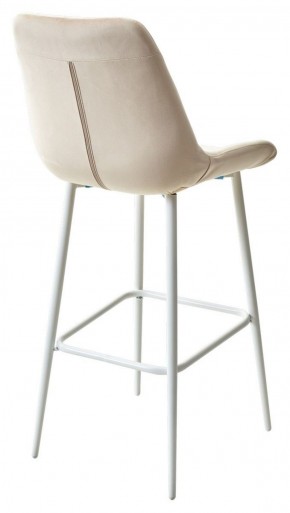 Барный стул ХОФМАН, цвет H-06 Бежевый, велюр / белый каркас М-City в Асбесте - asbest.ok-mebel.com | фото 4
