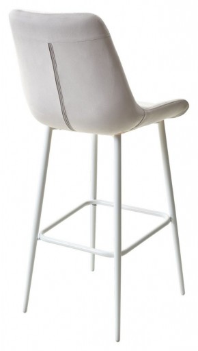 Барный стул ХОФМАН, цвет H-09 Светло-серый, велюр / белый каркас М-City в Асбесте - asbest.ok-mebel.com | фото 4