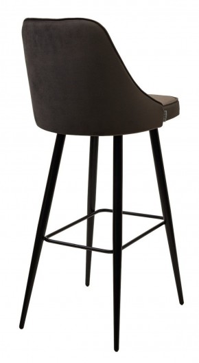 Барный стул NEPAL-BAR ГРАФИТ #14, велюр/ черный каркас (H=78cm) М-City в Асбесте - asbest.ok-mebel.com | фото 3