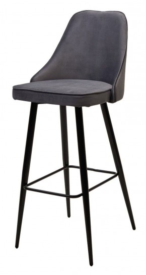 Барный стул NEPAL-BAR СЕРЫЙ #27, велюр/ черный каркас (H=78cm) М-City в Асбесте - asbest.ok-mebel.com | фото