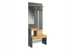 БАСКО Прихожая К5 (графит) в Асбесте - asbest.ok-mebel.com | фото 2