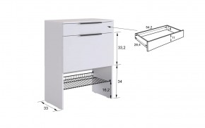 БАСКО Прихожая К8 (белое дерево) в Асбесте - asbest.ok-mebel.com | фото 7