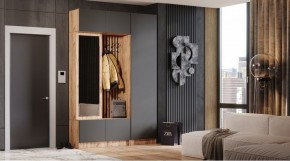 БАВАРИЯ Прихожая (дуб вотан/графит) в Асбесте - asbest.ok-mebel.com | фото