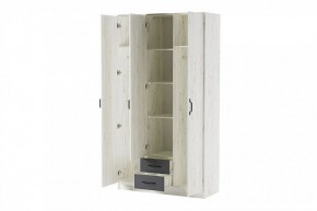 БЕАТРИС Шкаф Трио (дуб крафт белый/антрацит) в Асбесте - asbest.ok-mebel.com | фото 2