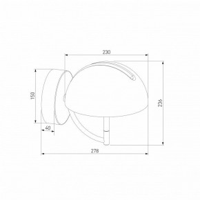 Бра Eurosvet Emisfero 50083/1 LED золото в Асбесте - asbest.ok-mebel.com | фото 3