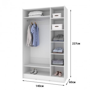 БРАУН Б642 Шкаф-купе (дуб серый/белый) в Асбесте - asbest.ok-mebel.com | фото
