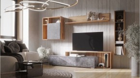 ДАЛЛАС Гостиная (модульная) цемент темный в Асбесте - asbest.ok-mebel.com | фото