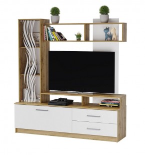 ДАРЬЯ Гостиная (Дуб вотан/Белый глянец) модульная в Асбесте - asbest.ok-mebel.com | фото 4
