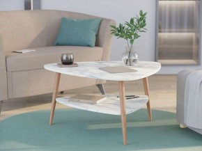 ДЕЛЬТА Стол журнальный (белый мрамор) в Асбесте - asbest.ok-mebel.com | фото