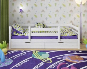 Детская кровать из массива березы Соня-5 (Белый/Лак) в Асбесте - asbest.ok-mebel.com | фото