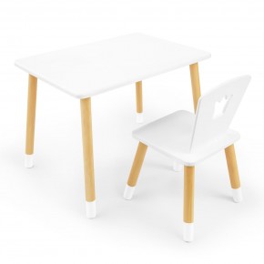 Детский комплект стол и стул «Корона» Rolti Baby (белый/береза, массив березы/мдф) в Асбесте - asbest.ok-mebel.com | фото