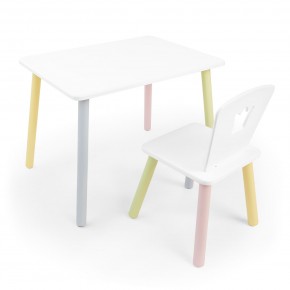 Детский комплект стол и стул «Корона» Rolti Baby (белый/цветной, массив березы/мдф) в Асбесте - asbest.ok-mebel.com | фото 1