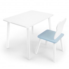 Детский комплект стол и стул «Мишка» Rolti Baby (белый/голубой, массив березы/мдф) в Асбесте - asbest.ok-mebel.com | фото 1