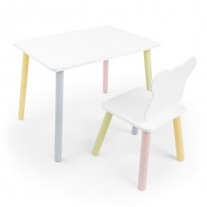 Детский комплект стол и стул «Мишка» Rolti Baby (белый/цветной, массив березы/мдф) в Асбесте - asbest.ok-mebel.com | фото