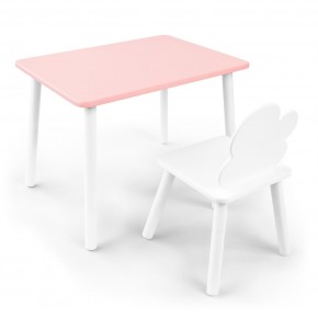 Детский комплект стол и стул «Облачко» Rolti Baby (розовый/белый, массив березы/мдф) в Асбесте - asbest.ok-mebel.com | фото