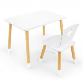 Детский комплект стол и стул «Звезда» Rolti Baby (белый/береза, массив березы/мдф) в Асбесте - asbest.ok-mebel.com | фото