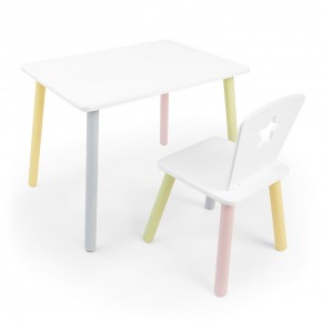 Детский комплект стол и стул «Звезда» Rolti Baby (белый/цветной, массив березы/мдф) в Асбесте - asbest.ok-mebel.com | фото