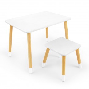 Детский комплект стол и табурет Rolti Baby (белая столешница/белое сиденье/береза ножки) в Асбесте - asbest.ok-mebel.com | фото