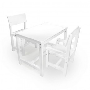 Детский растущий комплект стол и два стула  Я САМ "Лофт" (Белый, Белый) в Асбесте - asbest.ok-mebel.com | фото 1