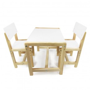 Детский растущий комплект стол и два стула  Я САМ "Лофт" (Белый, Сосна) в Асбесте - asbest.ok-mebel.com | фото 1