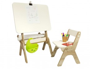 Детский растущий стол-парта и стул Я САМ "Умка" (Дуб/Серый) в Асбесте - asbest.ok-mebel.com | фото 3