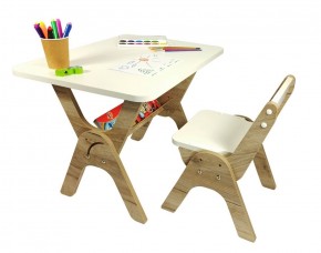 Детский растущий стол-парта и стул Я САМ "Умка" (Дуб/Серый) в Асбесте - asbest.ok-mebel.com | фото 4