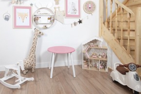 Детский стол круглый Rolti Baby (розовый/белый, массив березы/мдф) в Асбесте - asbest.ok-mebel.com | фото 1