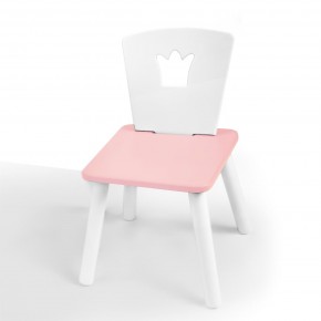 Детский стул Корона (Белый/Розовый/Белый) в Асбесте - asbest.ok-mebel.com | фото 1