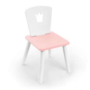 Детский стул Rolti Baby «Корона» (белый/розовый/белый, массив березы/мдф) в Асбесте - asbest.ok-mebel.com | фото