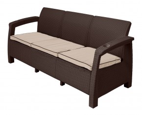 Диван Yalta Premium Sofa 3 Set (Ялта) шоколадный (+подушки под спину) в Асбесте - asbest.ok-mebel.com | фото