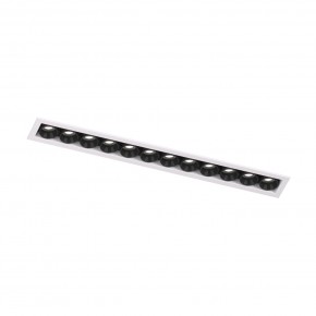 DK2515-WB Встраиваемый светильник SPACE со светодиодом L240mm 220V 20W 38° 4000К IP20 белый/черный алюминий в Асбесте - asbest.ok-mebel.com | фото 4