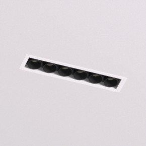 DK2531-WB Встраиваемый светильник SPACE со светодиодом под шпатлевку L126mm 220V 10W 38° 4000К IP20 белый/черный алюминий в Асбесте - asbest.ok-mebel.com | фото 2