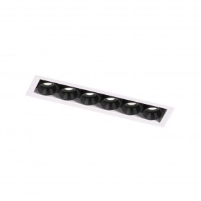 DK2531-WB Встраиваемый светильник SPACE со светодиодом под шпатлевку L126mm 220V 10W 38° 4000К IP20 белый/черный алюминий в Асбесте - asbest.ok-mebel.com | фото 6