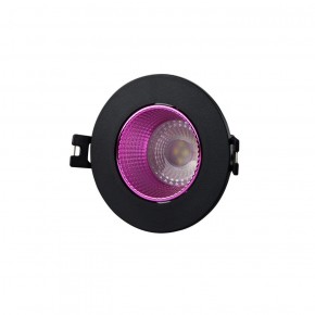 DK3061-BK+PI Встраиваемый светильник, IP 20, 10 Вт, GU5.3, LED, черный/розовый, пластик в Асбесте - asbest.ok-mebel.com | фото