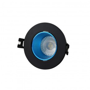 DK3061-BK+СY Встраиваемый светильник, IP 20, 10 Вт, GU5.3, LED, черный/голубой, пластик в Асбесте - asbest.ok-mebel.com | фото