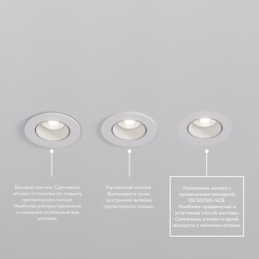 DK3061-WH Встраиваемый светильник, IP 20, 10 Вт, GU5.3, LED, белый/белый, пластик в Асбесте - asbest.ok-mebel.com | фото 4