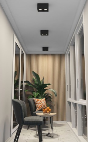 DK3085-BK+CH Светильник накладной IP 20, 10 Вт, GU5.3, LED, черный/хром, пластик в Асбесте - asbest.ok-mebel.com | фото 2