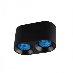 DK3096-BK+CY Светильник накладной IP 20, 10 Вт, GU5.3, LED, черный/голубой, пластик в Асбесте - asbest.ok-mebel.com | фото