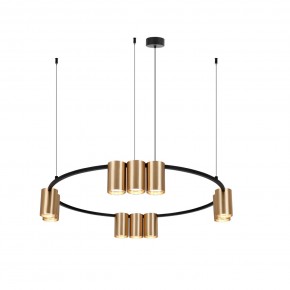 DK4065-BK+SG Подвесной светильник ORBIT , IP20, 10xGU10 LED до 15 Вт, черный + сатинированное золото, алюминий в Асбесте - asbest.ok-mebel.com | фото 3