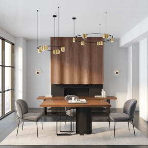 DK4065-BK+SG Подвесной светильник ORBIT , IP20, 10xGU10 LED до 15 Вт, черный + сатинированное золото, алюминий в Асбесте - asbest.ok-mebel.com | фото 4
